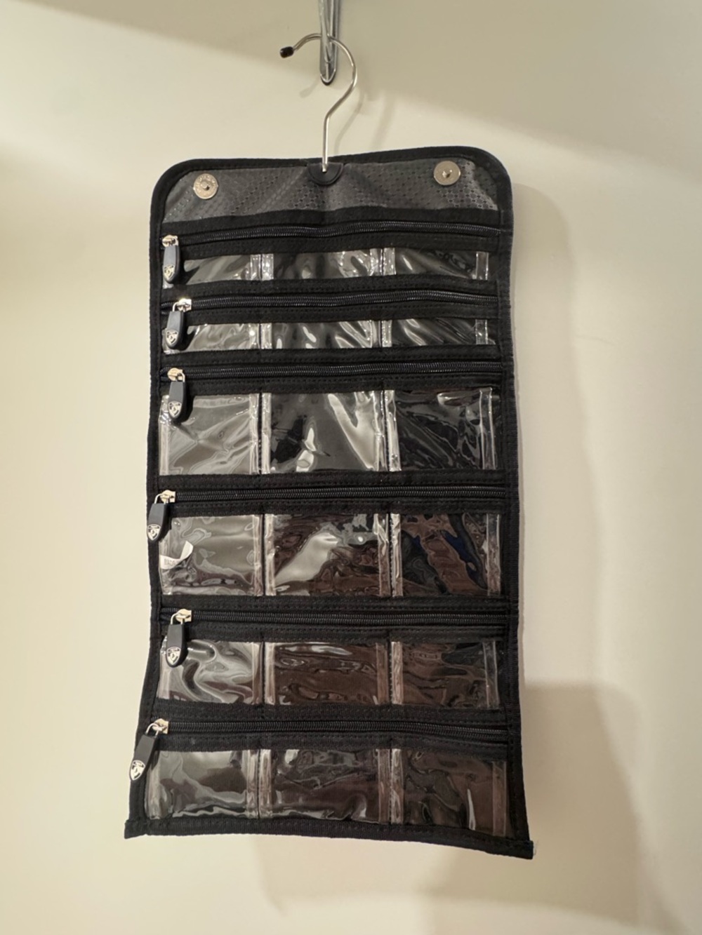 3/$50! Black Clear Pocket Hanging Cosmetic Organizer - Unbranded